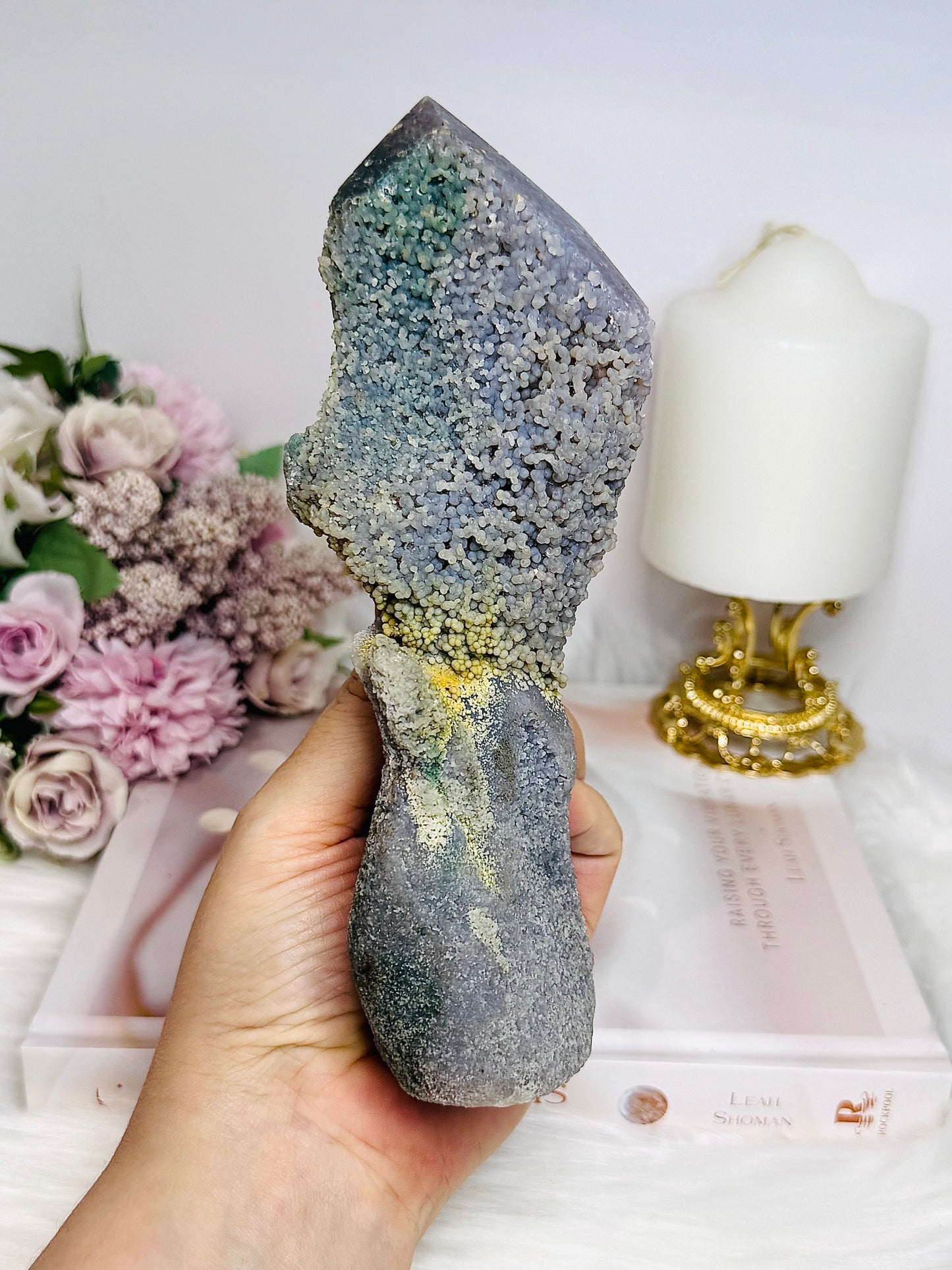 Large Unique Grape Agate Tower | Freeform 19cm 512g