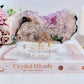 Druzy Pink Amethyst Slab 15cm On Stand