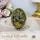 Natural Pyrite Druzy Egg on Stand 6cm 210g