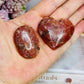 High Grade Golden Sunstone Carved Heart & Palmstone Set