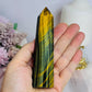 Rare Blue & Yellow Flash Tigers Eye Tower (Discounted as this tower does not stand) 12cm