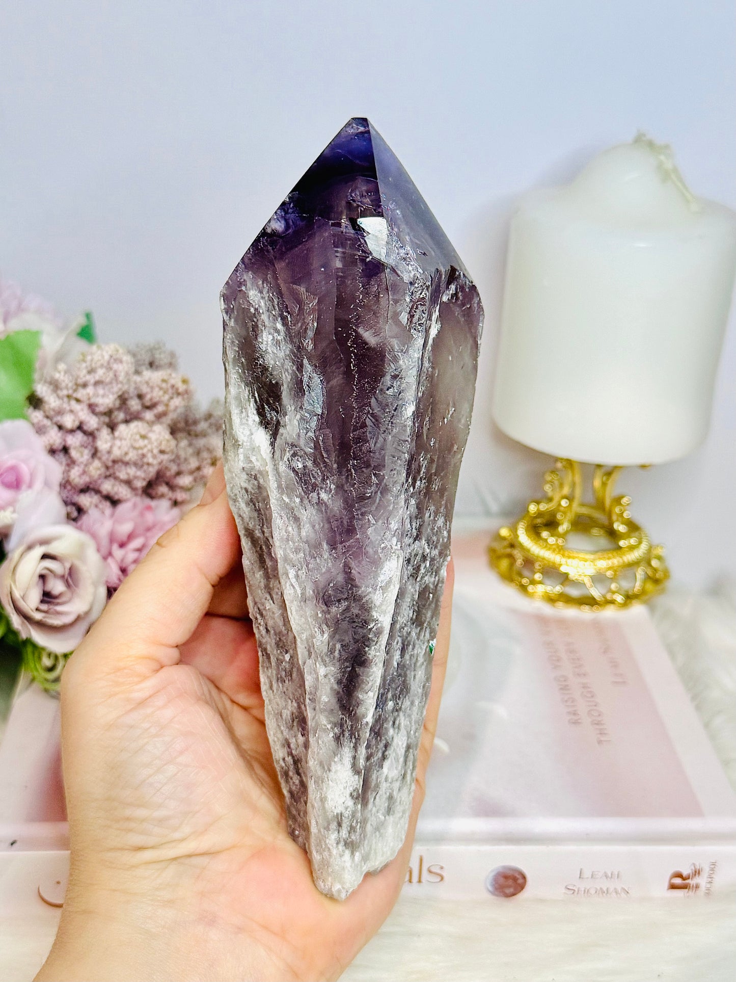Large Amethyst Root | Dragon Tooth With Rainbows 18cm