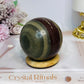 Large Zebra Rock Sphere on Stand 546g