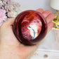 Large Mookaite Jasper Sphere on Stand 515g