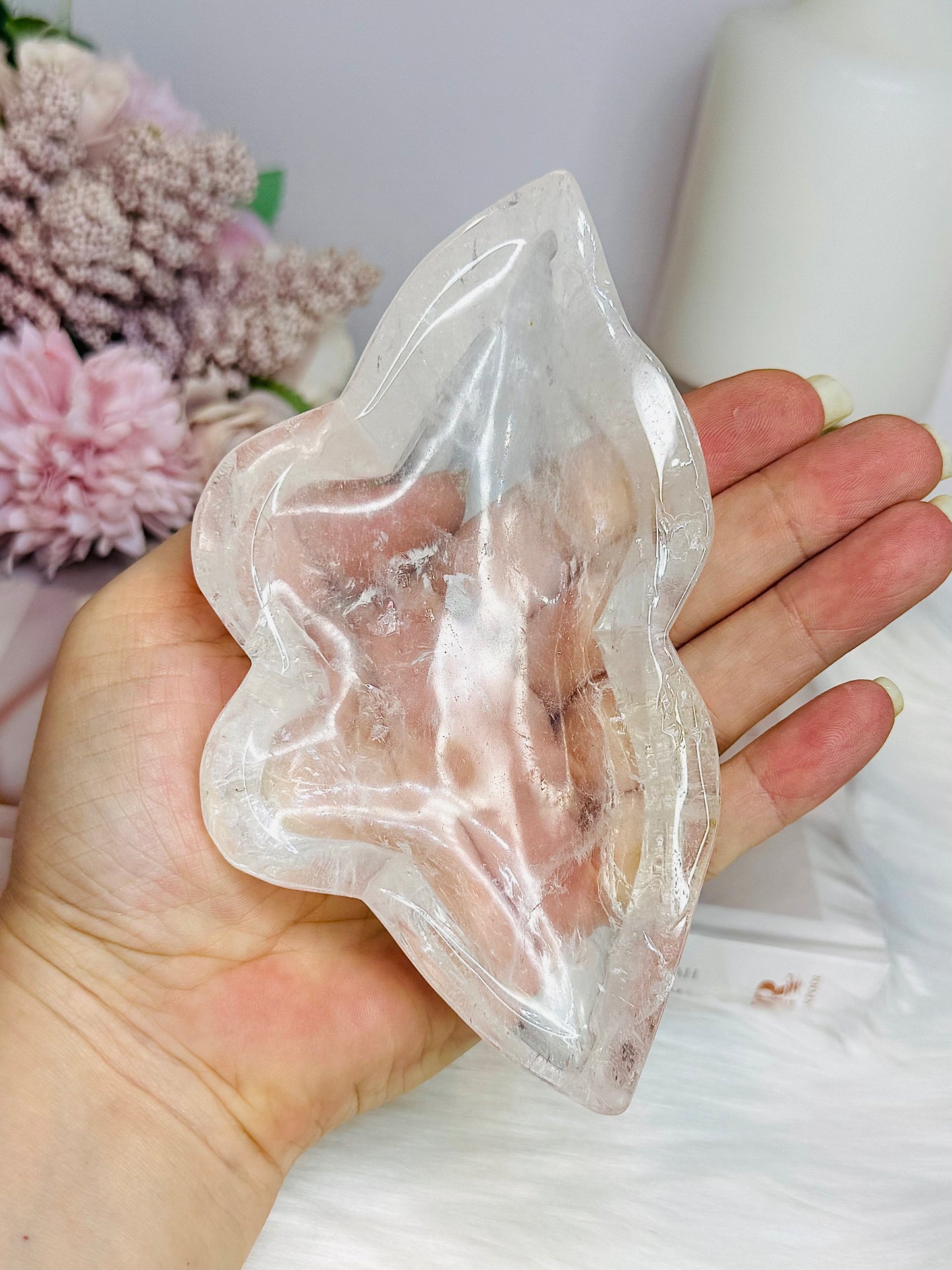 Chunky Clear Quartz Butterfly Bowl 13.5cm 317g