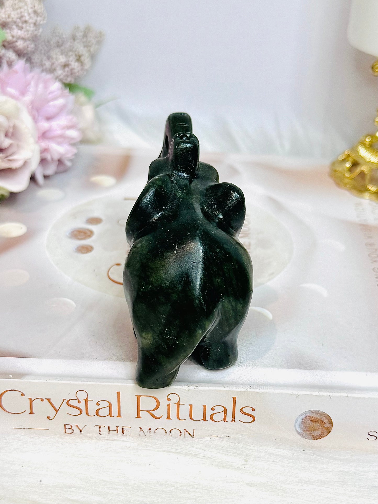 Green Jade Elephant 9cm