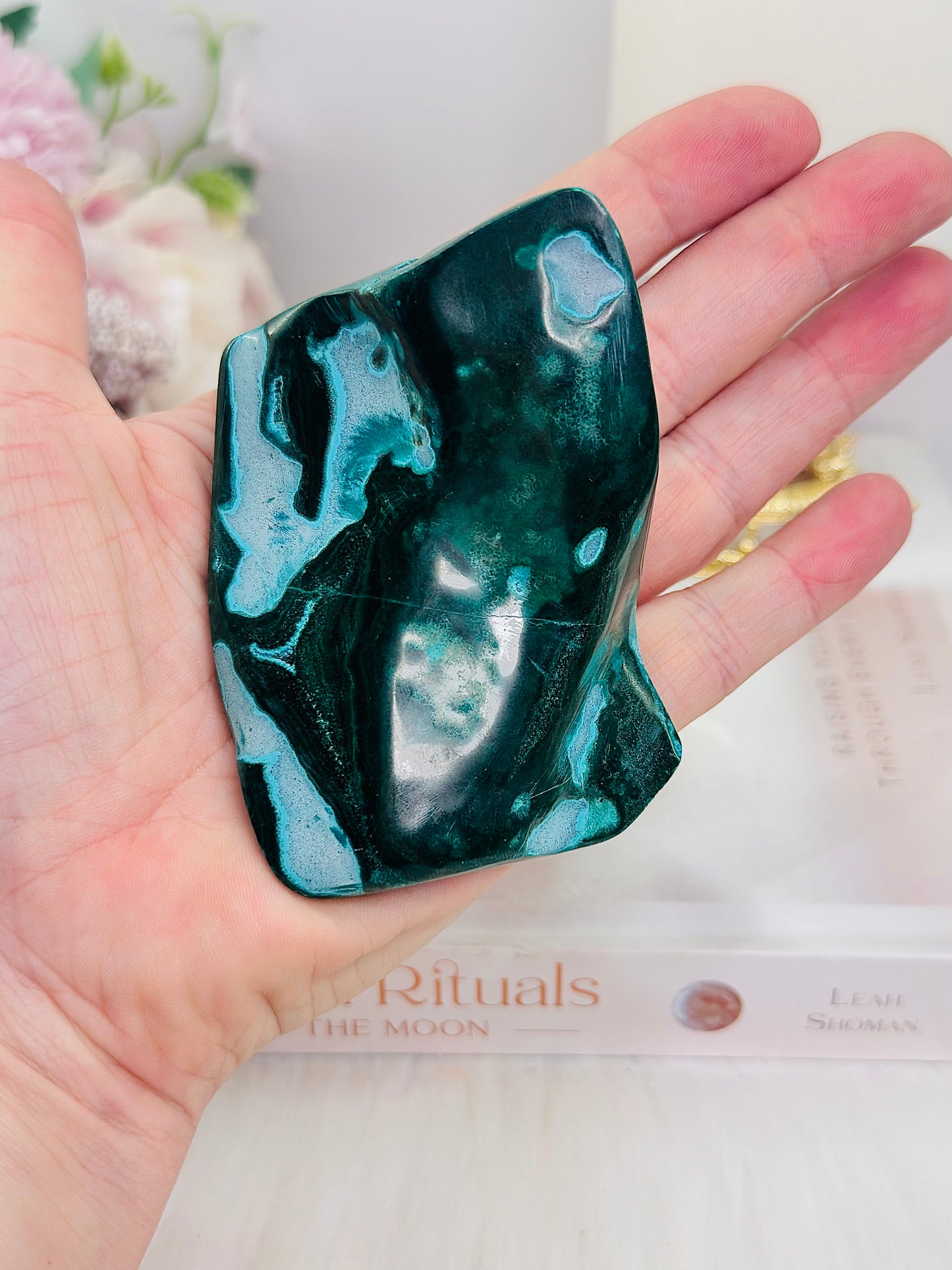 Stunning Chrysocolla Polished Natural Freeform 9cm