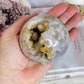 Large 389gram Druzy Flower Agate Sphere On Stand