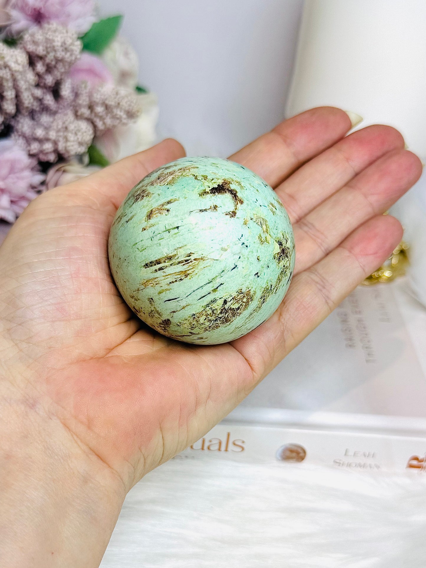 A Rare Stone ~ Genuine Inca Turquoise Sphere 188g On Stand