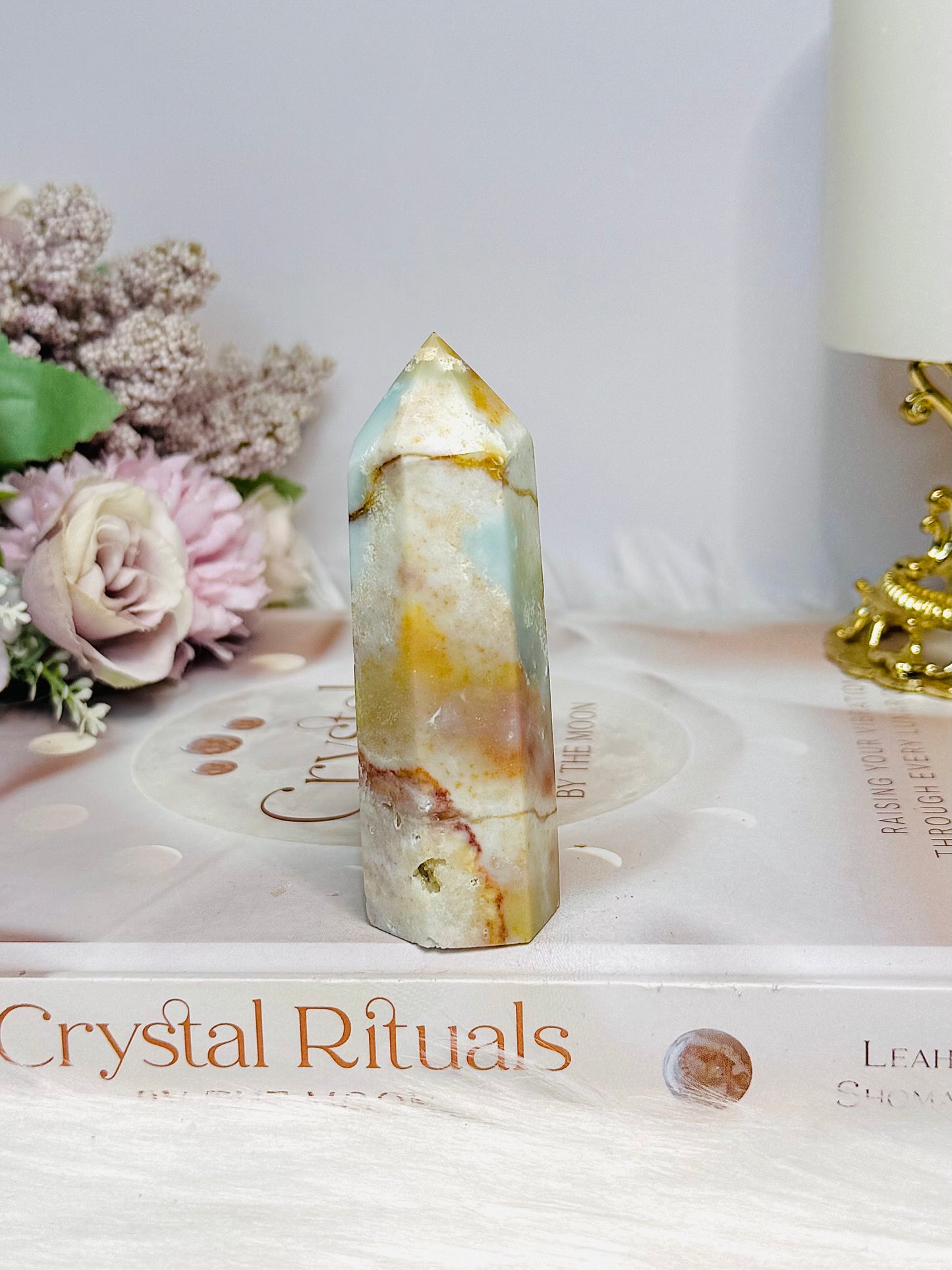 Sky Blue Quartz Tower 8cm