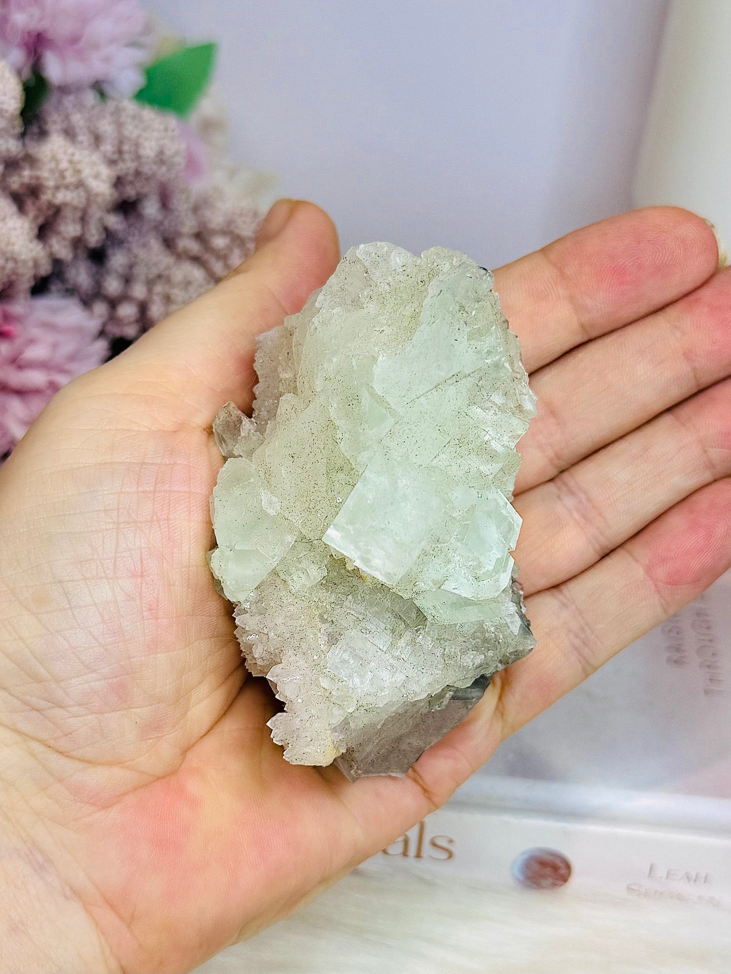 High Grade Green Cubed Fluorite Specimen 212g