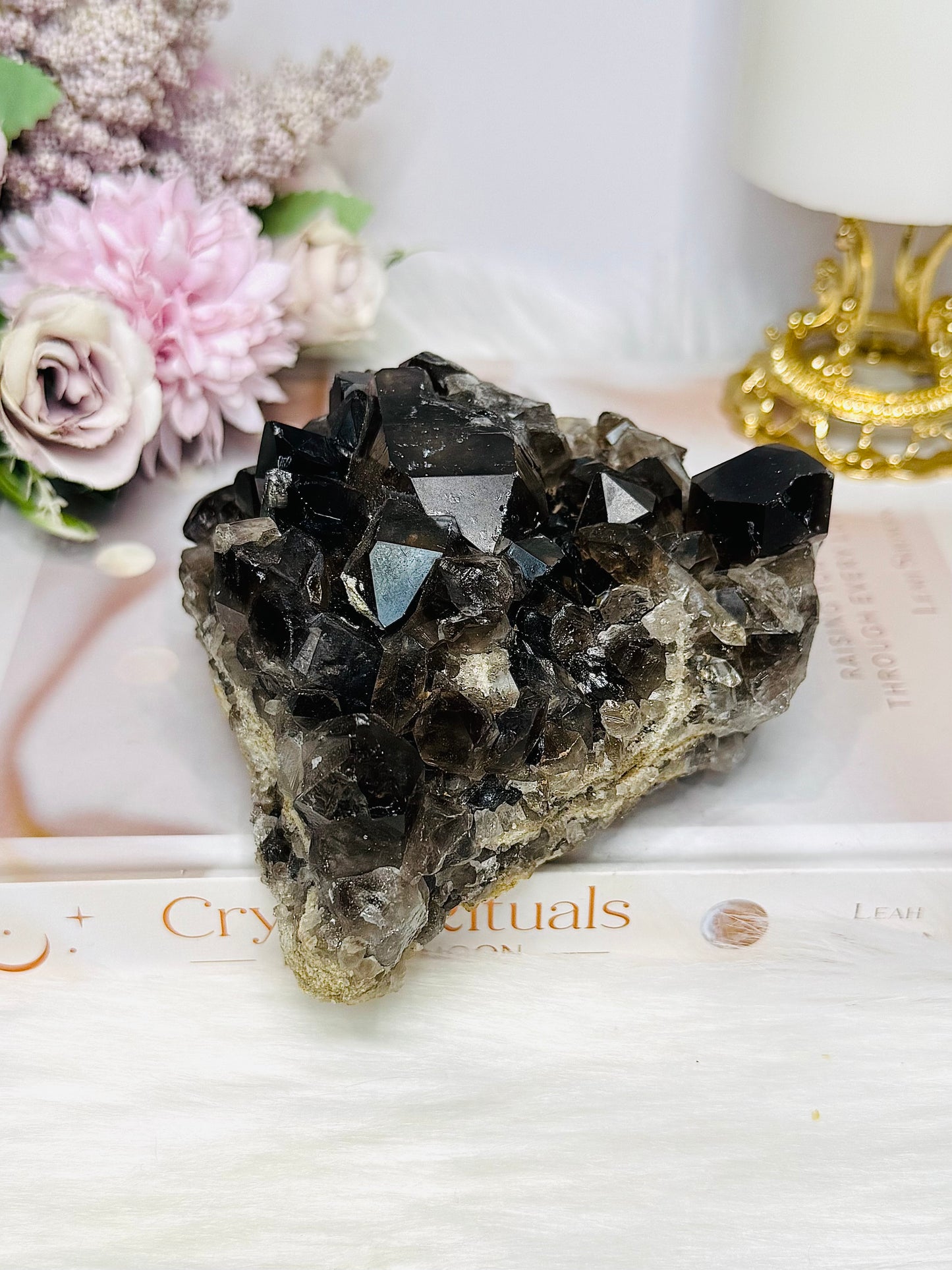 Large Smokey Quartz Cluster 11cm 835g