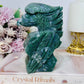 Large Perfectly Carved Moss Agate Eagle 633g 13cm