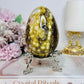 Large Orbicular Ocean Jasper Druzy Egg On Stand 423g