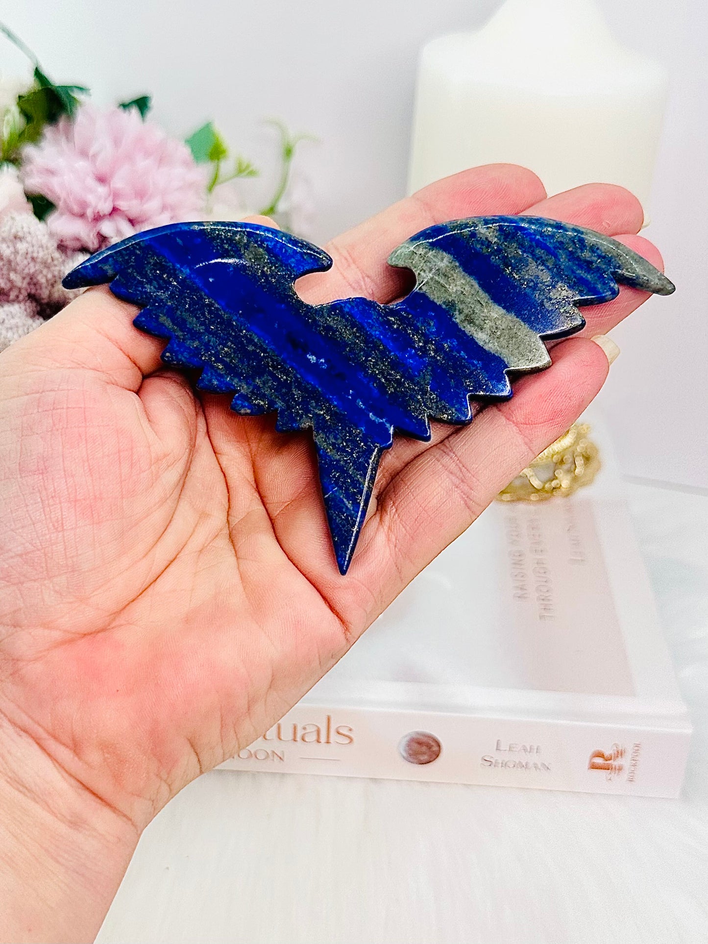 Stunning 12cm High Grade Lapis Lazuli Carved Bird