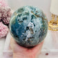 Divine Huge 1.43KG Natural Ocean Jasper Druzy Sphere On Stand