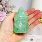 Green Fluorite Carved Flame 8cm