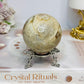 Moonstone Sphere with Blue Flash On Stand 274g