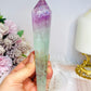 Watermelon Fluorite Wand | Tower with Rainbows  17.5cm