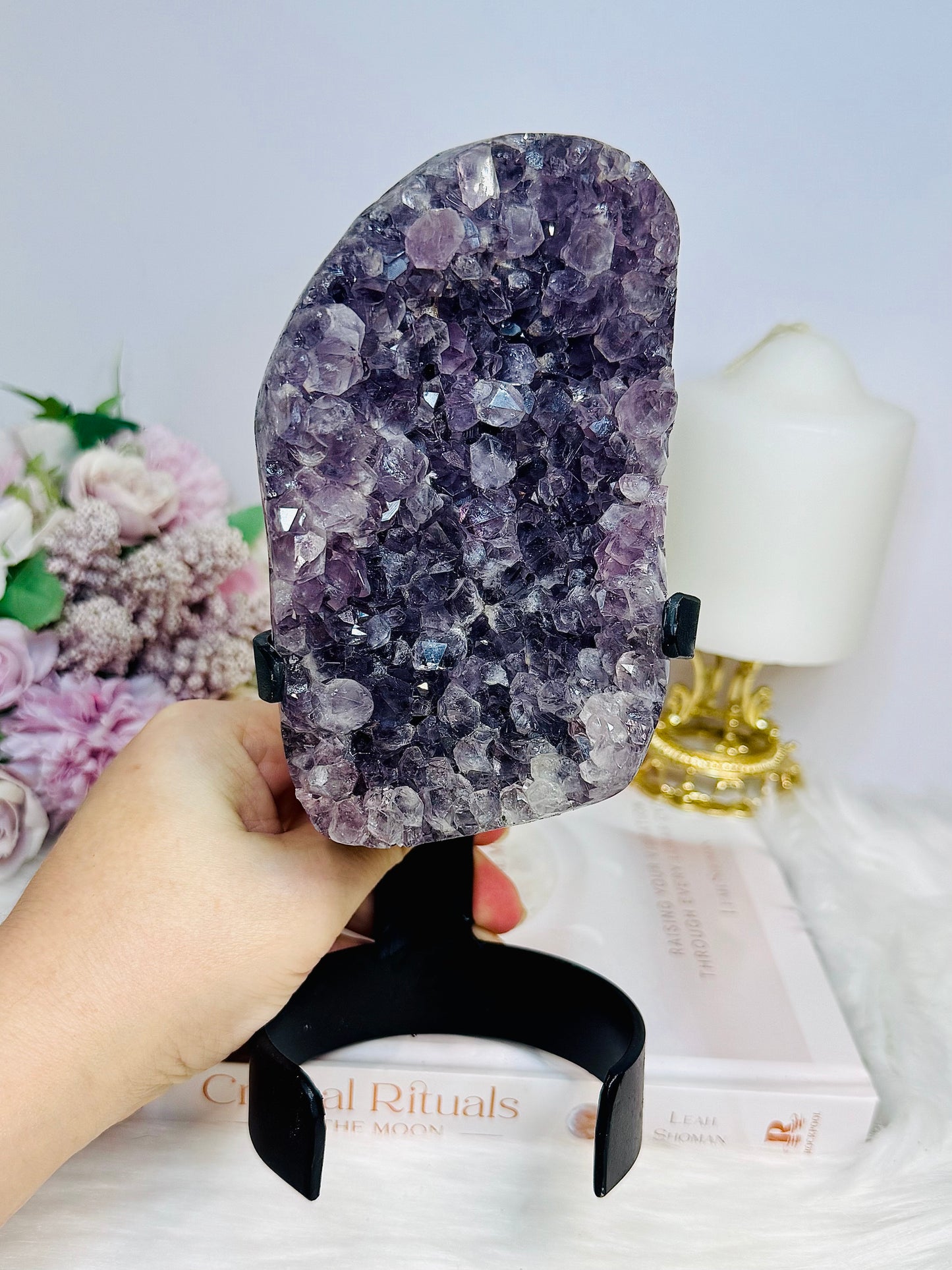 Amethyst Cluster Freeform on Stand 20cm 638g