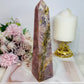 Natural Lepidolite Large 19.5cm Obelisk | Tower From Brazil with Natural Lines