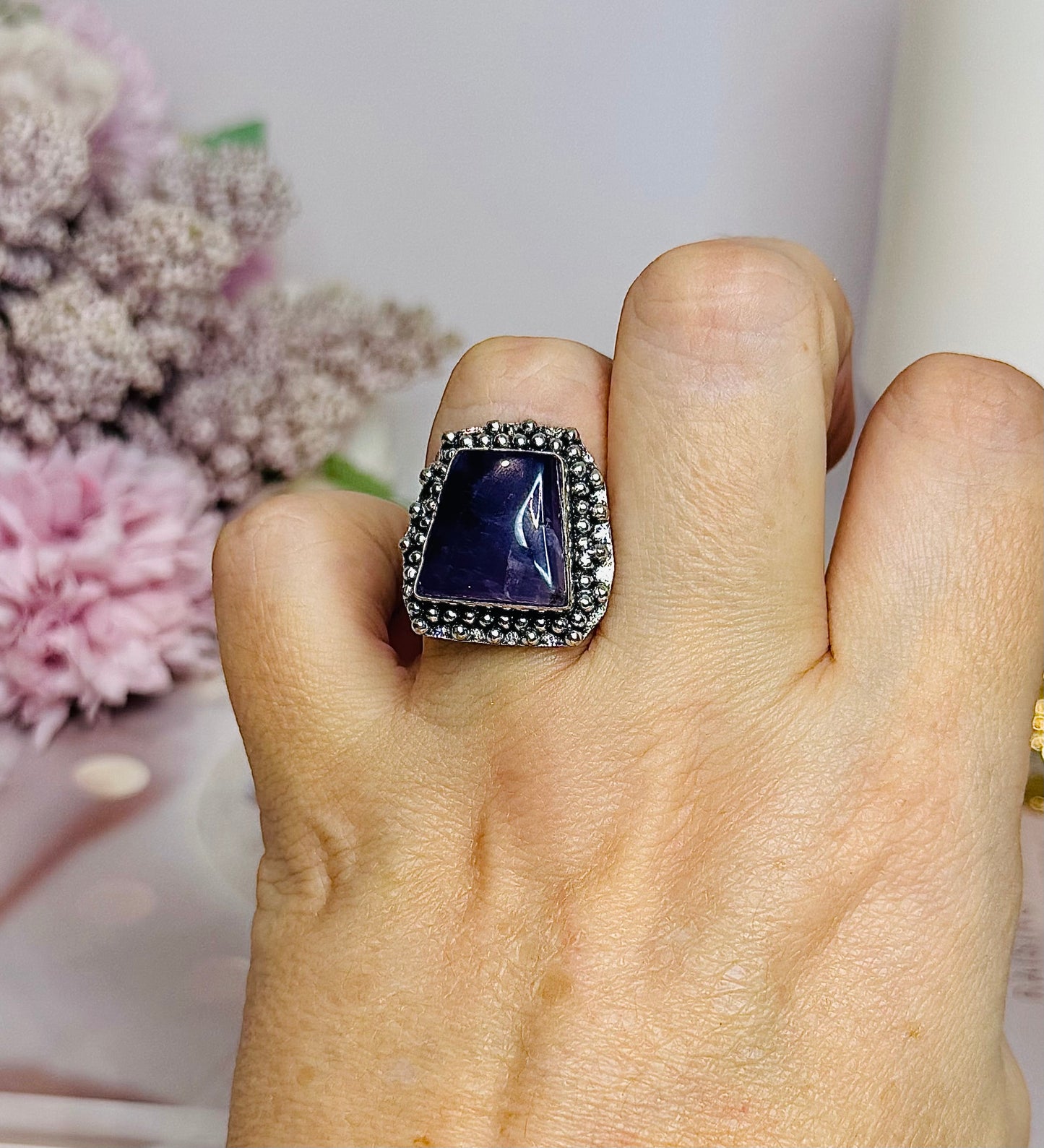 Amethyst Ring in Gift Bag Size 7