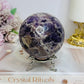 Large Chevron Amethyst Sphere on Stand 607g