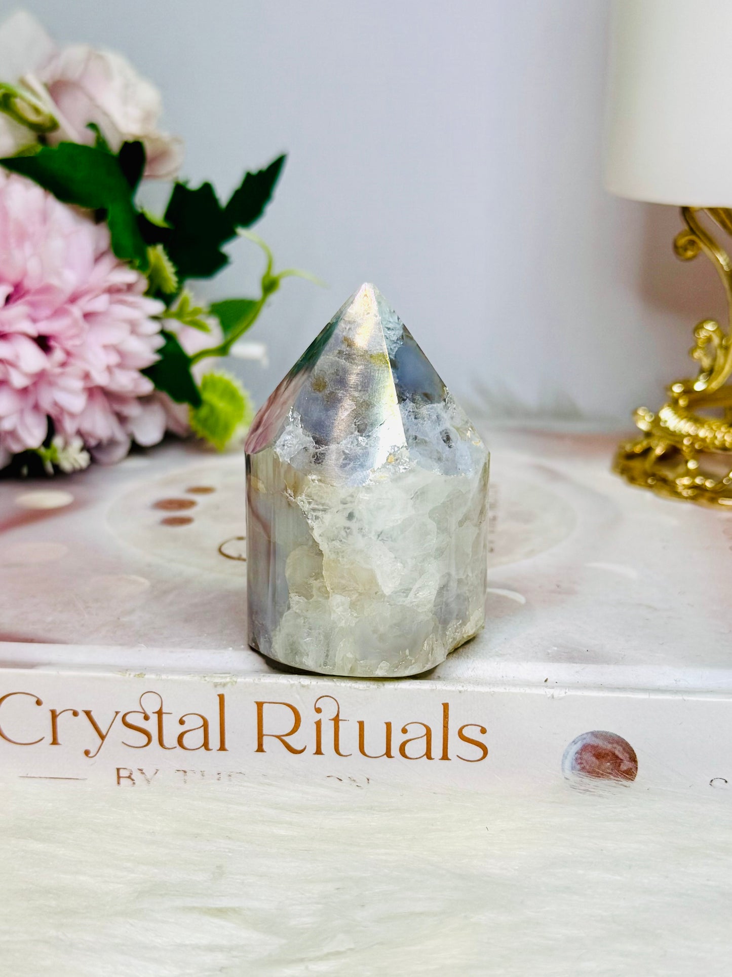 Angel Aura  Druzy Cylinder 6cm ~ Discounted as chip on tip
