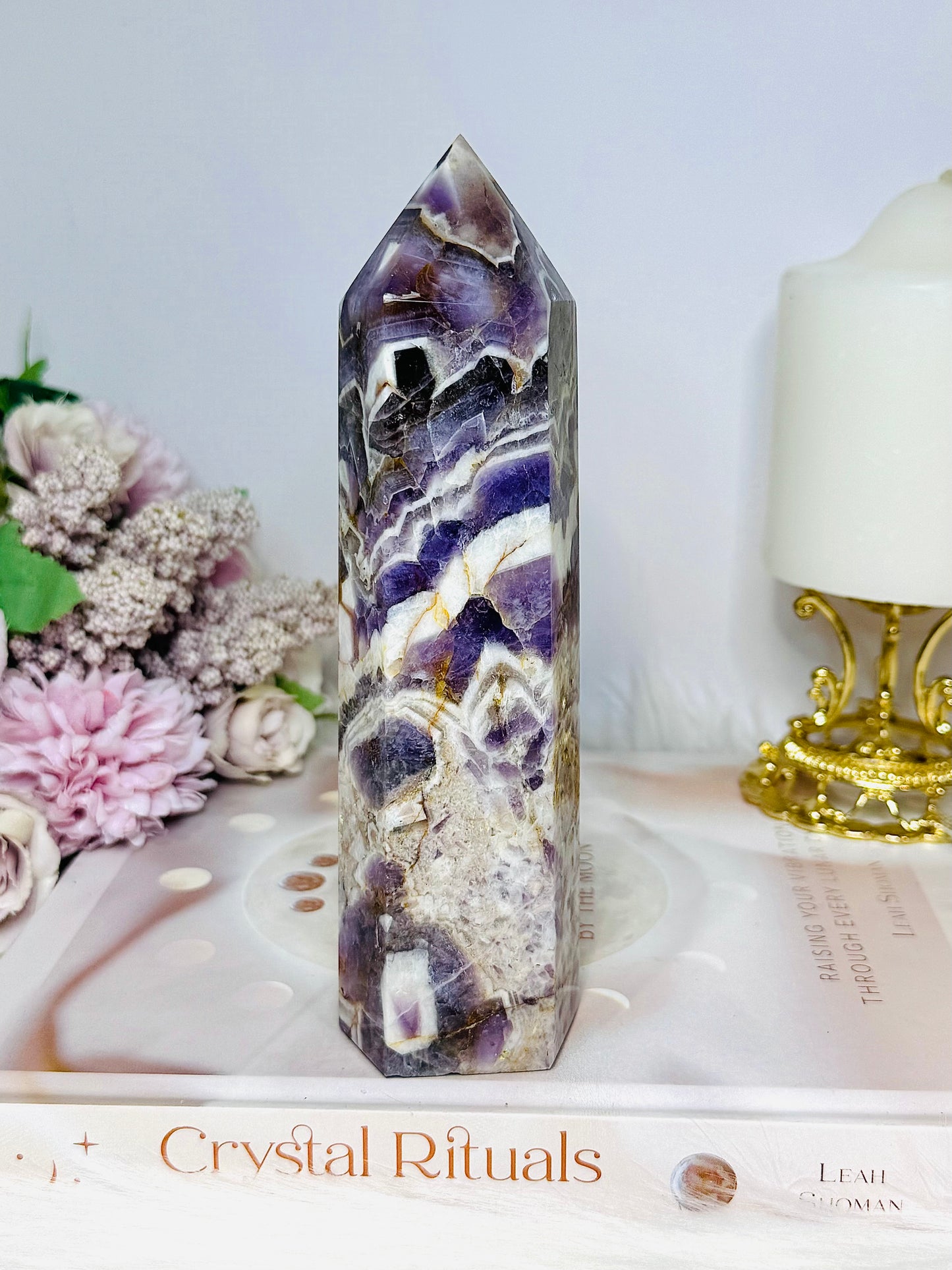 Large Dream | Chevron Amethyst Tower 17cm 563g