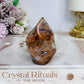 Jasper Carved Flame 7cm