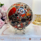 Huge Incredible Natural Puddingstone Sphere on Stand 11cm 1.93KG