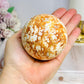 Large Orange Calcite Sphere on Stand 438g