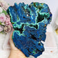 High Grade Azurite Slab with Malachite Inclusions on Stand 16cm 508g