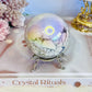 Magical Large 404gram Angel Aura Howlite Sphere On Stand