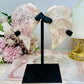Pink Amethyst Carved Wings On Stand 15.5cm 436g