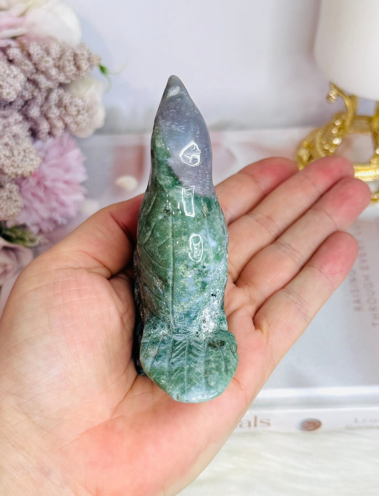 Ocean Jasper Carved Bird 8.5cm