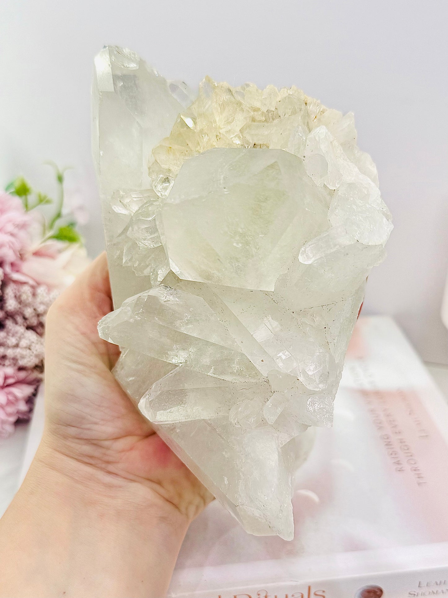 High Grade Stunning Large Clear Quartz Natural Specimen On Stand 1.2KG