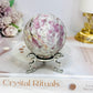 Pink Tourmaline Sphere on Stand 294g