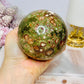 Large Green Cherry Jasper Sphere on Stand 825g