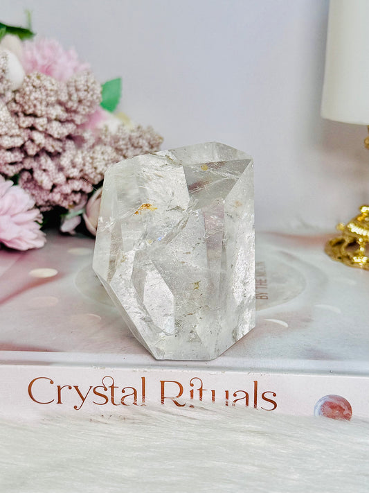 Clear Quartz Polished Freeform with Rainbows 229g