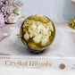 Large Amber Calcite Sphere on Stand 327g