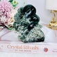 Gorgeous Chunky Moss Agate Fairy Carving 10cm