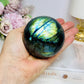 Large Labradorite Sphere on Stand 520g