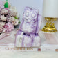Large Kunzite Carved Owl 698g 11cm