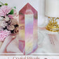 Large Angel Aura Chunky Rose Quartz Tower 15.5cm