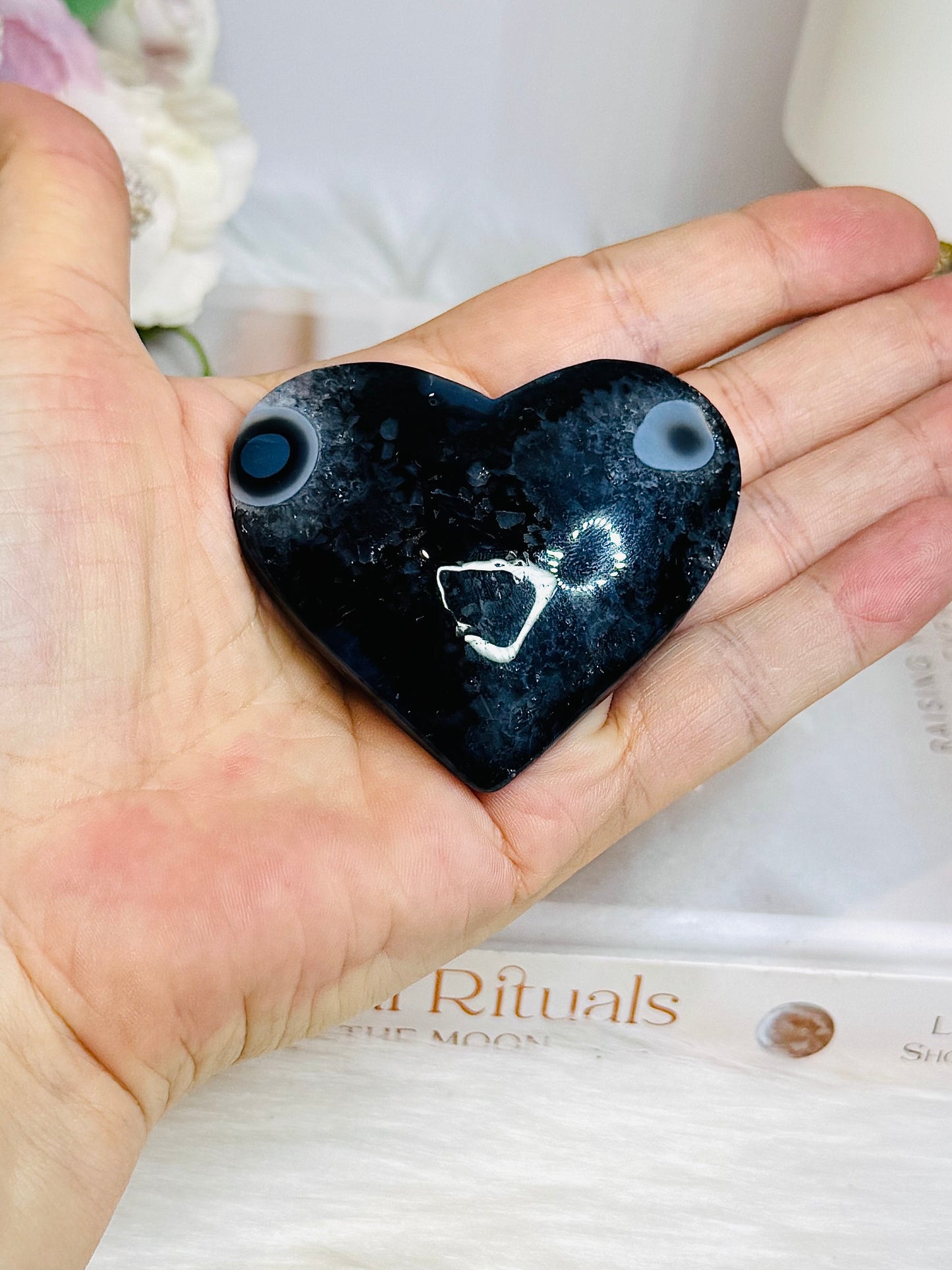 Black Agate Heart 6cm