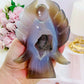 ⚜️ SALE ⚜️ Powerful Healing Stone ~ Stunning Druzy Agate Crystal Angel Carving 15cm