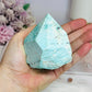 A Rare Stone ~ Chunky Natural Inca Turquoise Carved Freeform | Tower 7cm 233g