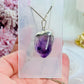 Stunning Silver Plated Chunky Amethyst Pendant In Gift Bag From Brazil