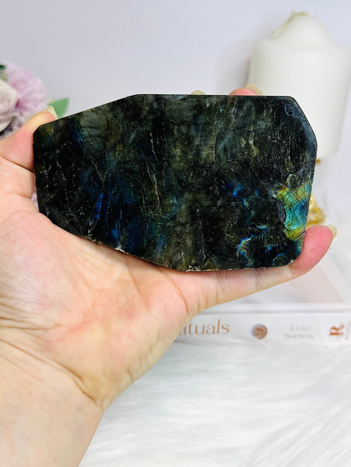 Natural Labradorite Slab 12cm